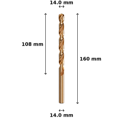 Wiertło kobaltowe Ø14.0 mm