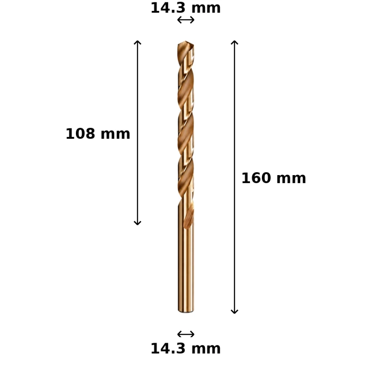 Wiertło kobaltowe Ø14.3 mm
