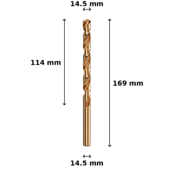 Wiertło kobaltowe Ø14.5 mm