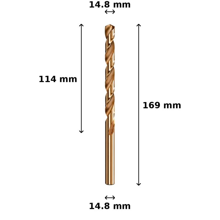 Wiertło kobaltowe Ø14.8 mm
