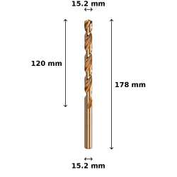 Wiertło kobaltowe Ø15.2 mm