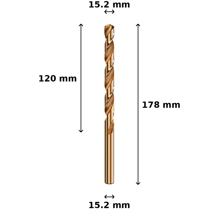 Wiertło kobaltowe Ø15.2 mm