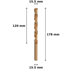 Wiertło kobaltowe Ø15.5 mm