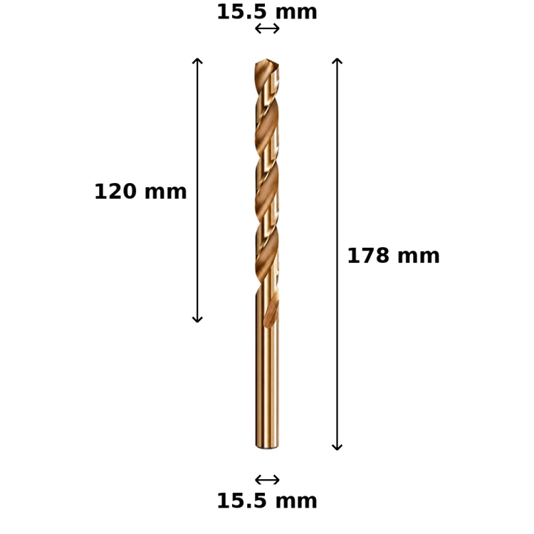 Wiertło kobaltowe Ø15.5 mm