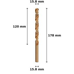 Wiertło kobaltowe Ø15.8 mm