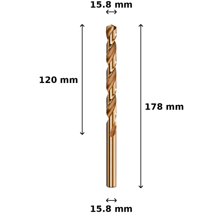 Wiertło kobaltowe Ø15.8 mm