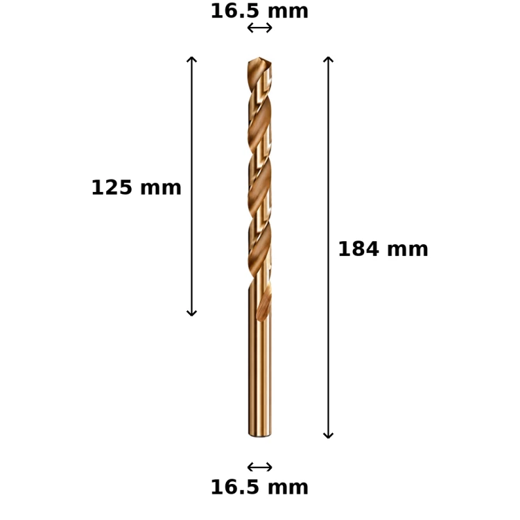 Wiertło kobaltowe Ø16.5 mm
