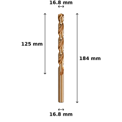 Wiertło kobaltowe Ø16.8 mm