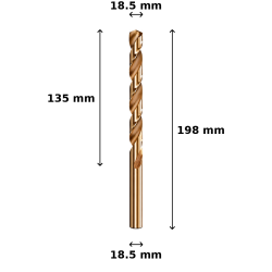 Wiertło kobaltowe Ø18.5 mm