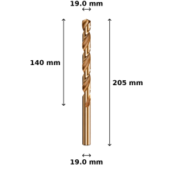 Wiertło kobaltowe Ø19.0 mm