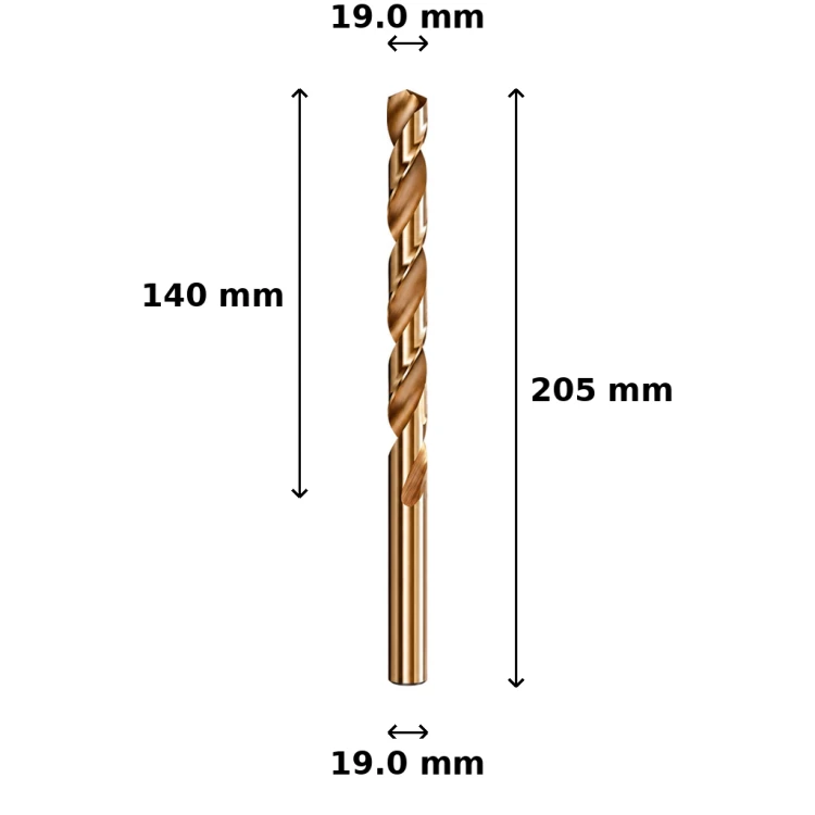 Wiertło kobaltowe Ø19.0 mm