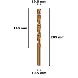 Wiertło kobaltowe Ø19.5 mm