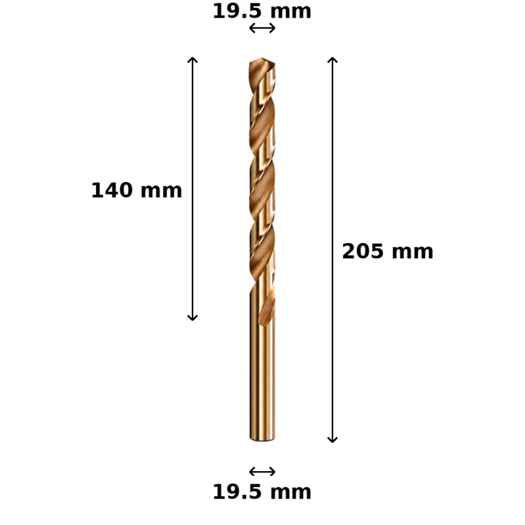 Wiertło kobaltowe Ø19.5 mm