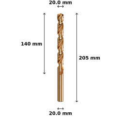 Wiertło kobaltowe Ø20.0 mm