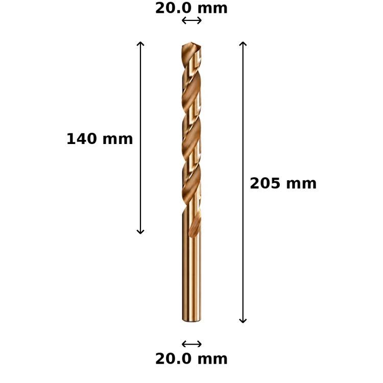Wiertło kobaltowe Ø20.0 mm