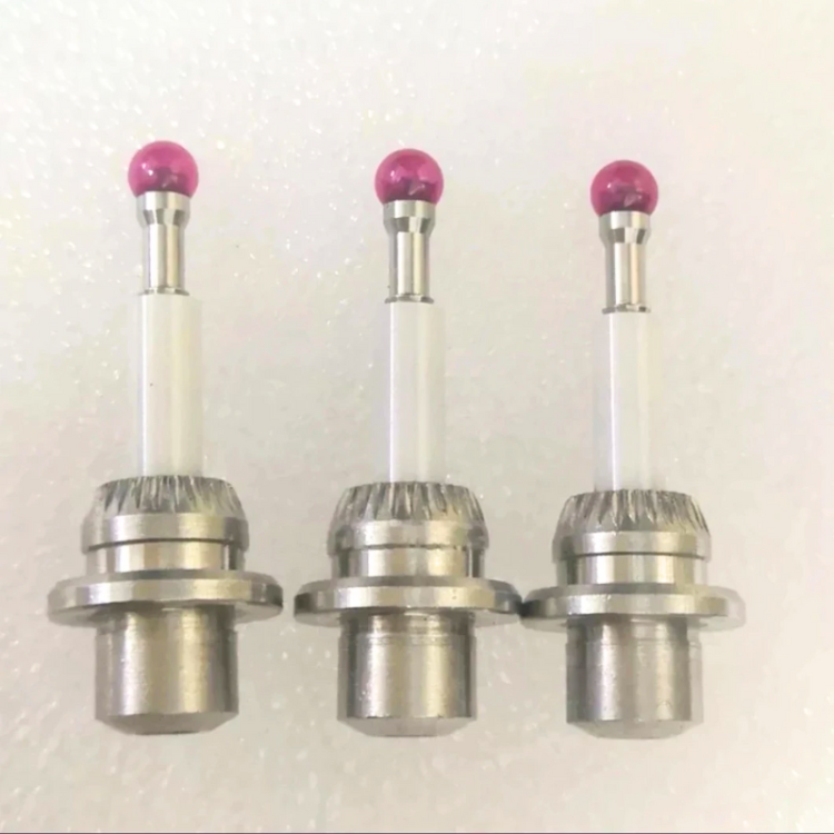 Premium HAIMER 3D Tester Koncówka Rylec Zamiennik z Rubinową Końcówką, Średnica 4 mm, M3, Ceramiczny Trzpień