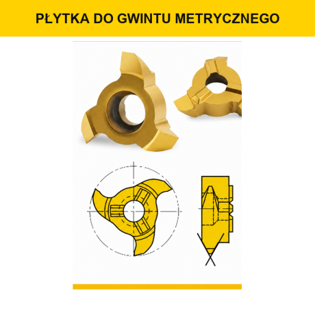 Przejdź do produktu Płytki do gwintu metrycznego 60°, 3 ostrza — system T 327/TXC (1 szt.)