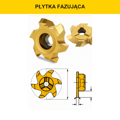 Przejdź do produktu Płytki fazujące 90°/45°, 6 ostrzy — system T 327/TXC (1 szt.)