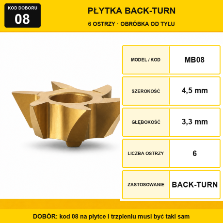 Przejdź do produktu Płytki back-turn, 6 ostrzy — system T 327/TXC (1 szt.)