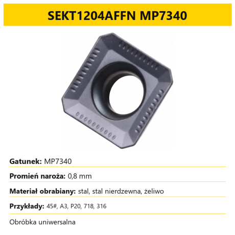 Go to product Indexable Milling Inserts SEKT/SEHT (10 pcs)