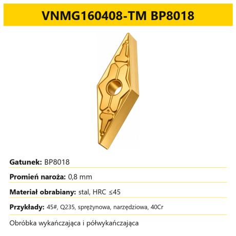 Go to product Indexable Turning Inserts VNMG/VNGG (10 pcs)