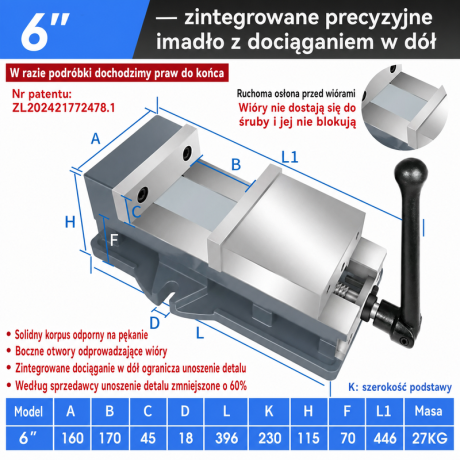 Przejdź do produktu Imadła maszynowe CNC precyzyjne 4–10″ — standardowe, ciężkie i obrotowe