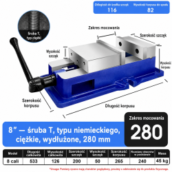 CNC machine vise — corrected dimension card — variant 45024