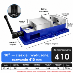 CNC machine vise — corrected dimension card — variant 45031