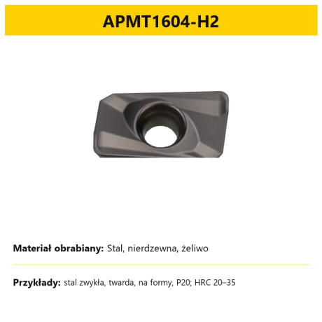 Go to product Inserts for Indexable Chamfer Tools | APMT SD SPGX XCET ADNT (1szt. / 10szt.)