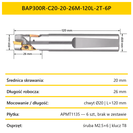 Przejdź do produktu Głowica jeżowa - frez składany rzędowy na płytki APMT1135 APMT1604 - chwyt walcowy C20 C25 C32 C40, nasadzana fi50-100, chwyt BT40 BT50 - EAP300R EAP400R BAP300R BAP400R