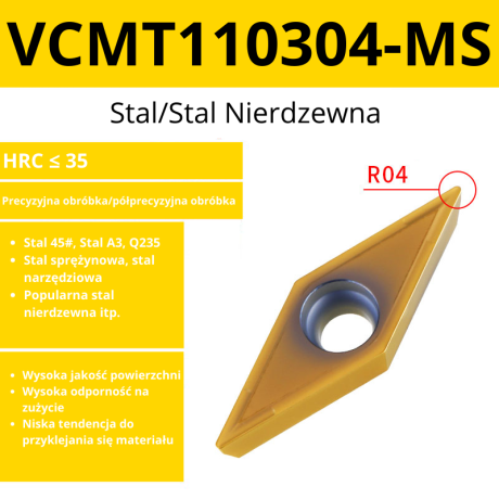 Przejdź do produktu Płytki wieloostrzowe VCMT VBMT VCGT VBGT (10szt.)