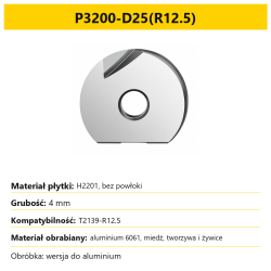 T2139 P3200-D25(R12.5) - aluminum