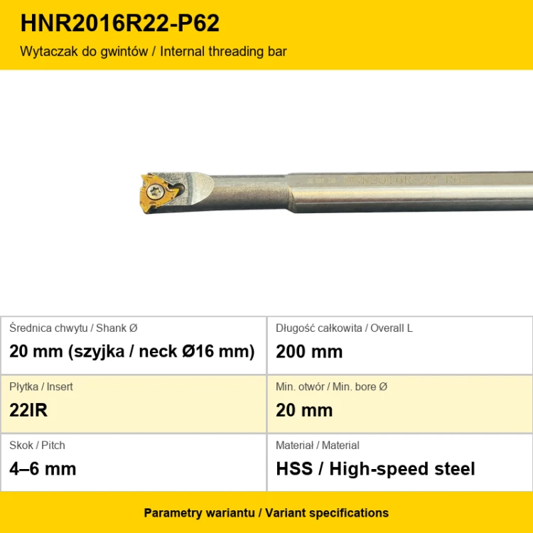 HNR2016R22-P62 — dokładna karta wariantu PL/EN