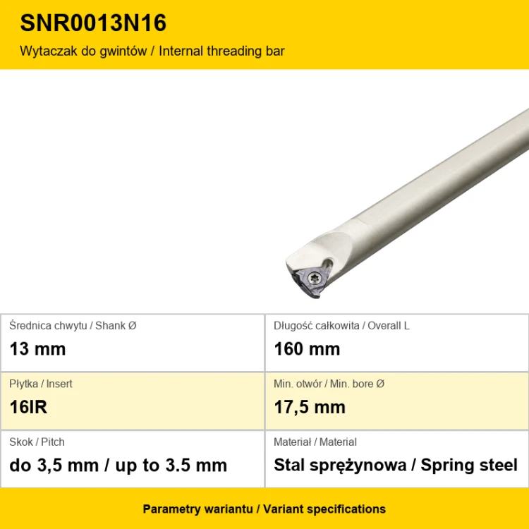 SNR0013N16 — dokładna karta wariantu PL/EN