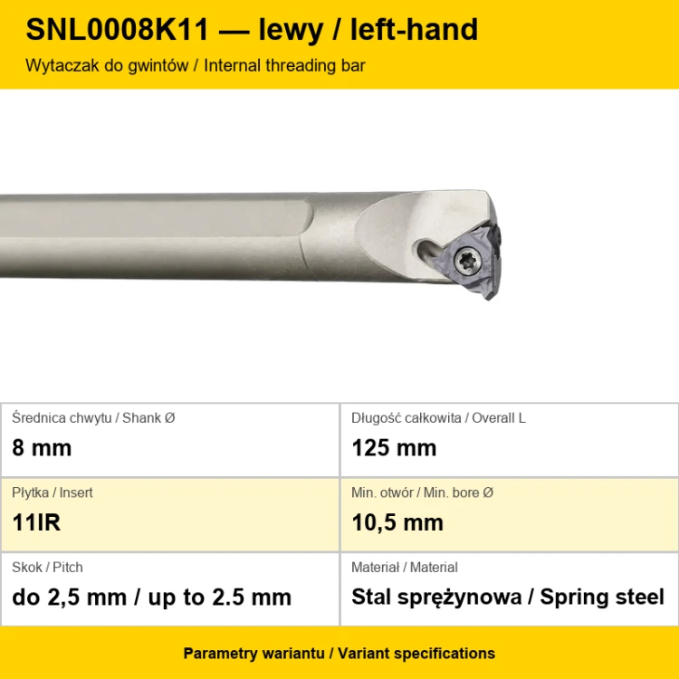 SNL0008K11 — exact PL/EN variant card