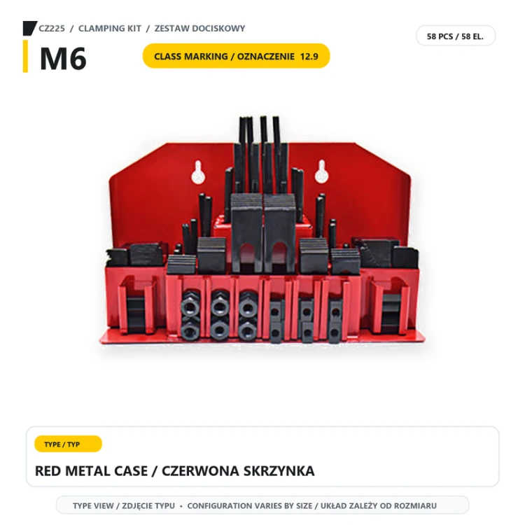 Wariant 12.9, M6, czerwona metalowa skrzynka