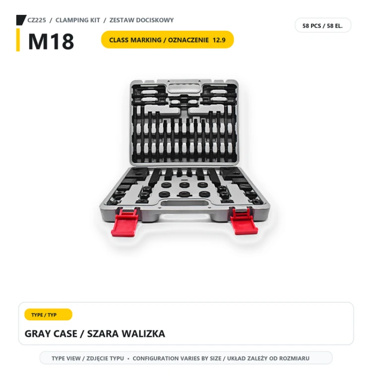 Wariant 12.9, M18, szara walizka