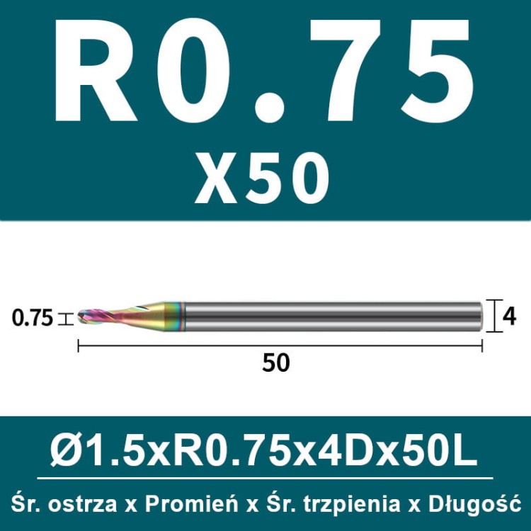 Frez kulowy, kula 2-ostrzowy VHM powłoka DLC_ (2).jpg