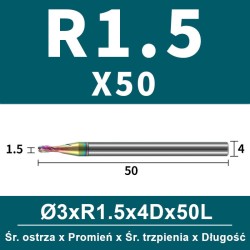 Frez kulowy, kula 2-ostrzowy VHM powłoka DLC_ (6).jpg