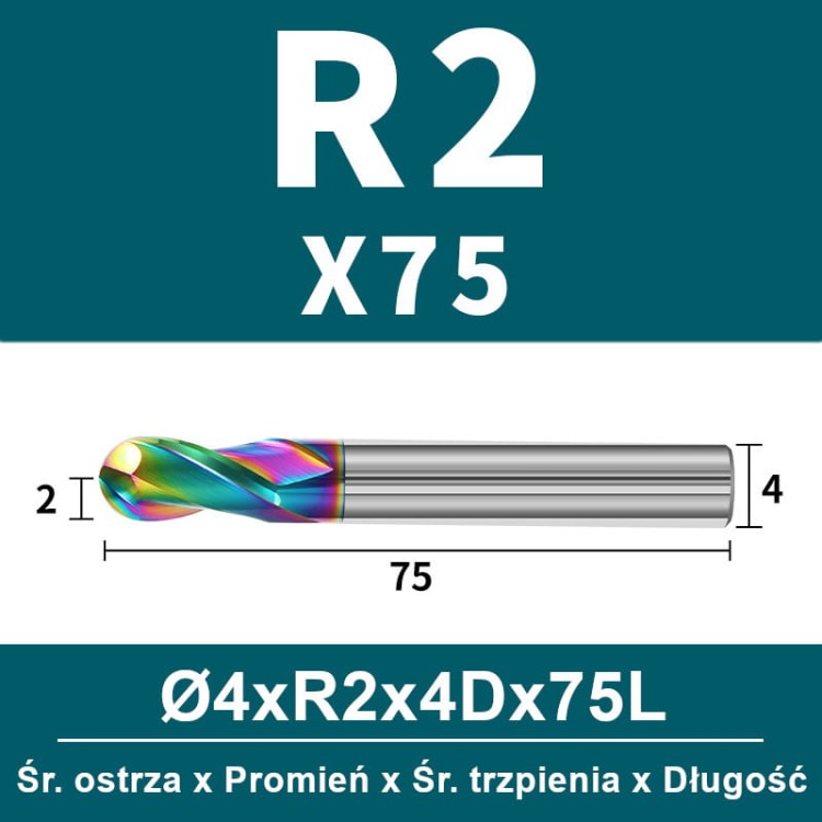 Frez kulowy, kula 2-ostrzowy VHM powłoka DLC_ (11).jpg