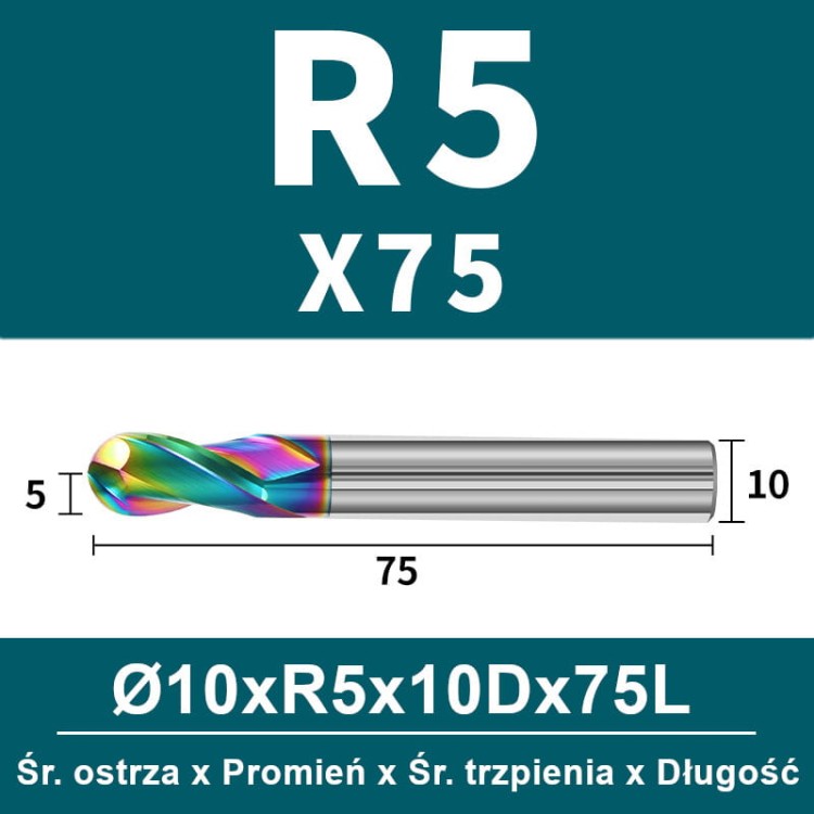 Frez kulowy, kula 2-ostrzowy VHM powłoka DLC_ (14).jpg