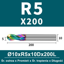 Frez kulowy, kula 2-ostrzowy VHM powłoka DLC_ (33).jpg