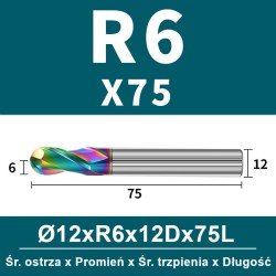 Frez kulowy, kula 2-ostrzowy VHM powłoka DLC_ (15).jpg