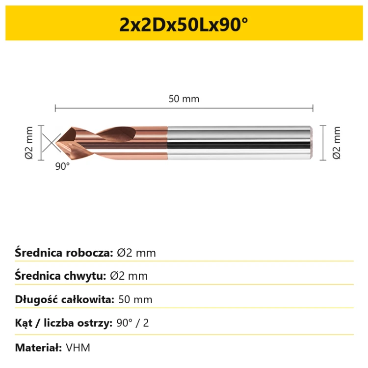 Fazownik 90° — 2x2Dx50Lx90°