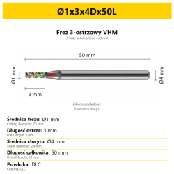 Ø1x3x4Dx50L