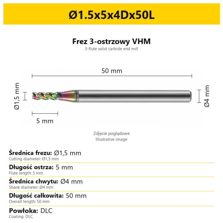 Ø1.5x5x4Dx50L