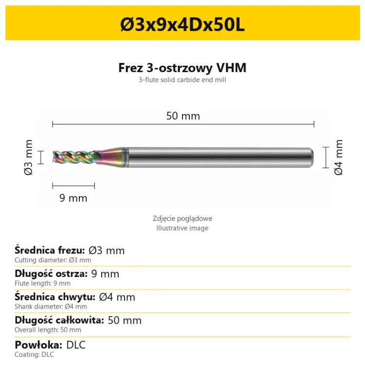 Ø3x9x4Dx50L