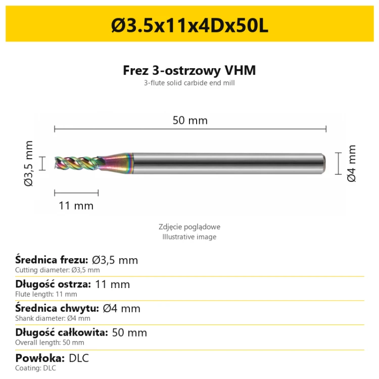 Ø3.5x11x4Dx50L