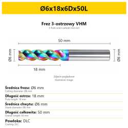 Ø6x18x6Dx50L