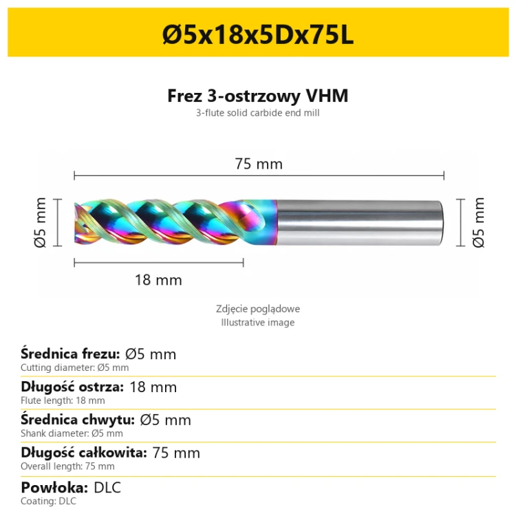 Ø5x18x5Dx75L